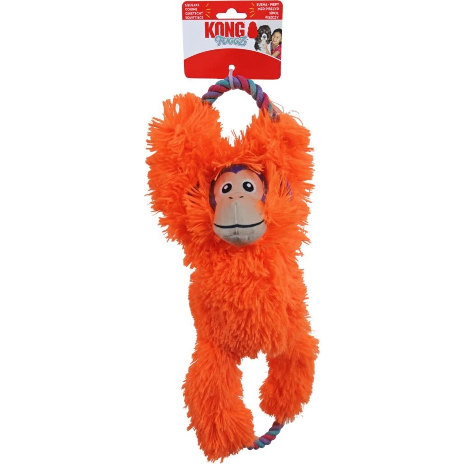Kong Kong Tuggz Monkey XL - Oranje - 54,5x22x10,5 Cm 3 Kong Kong Tuggz Monkey XL - Oranje - 54,5x22x10,5 Cm